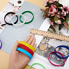 40Pcs 10 Colors Flat Plain Silicone Cord Bracelets Set for Men Women BJEW-GF0001-16-3
