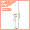 1Pc Colorful Glass Beaded Woven Net Suncatchers AJEW-CY0001-95A-2