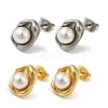 PVD Vacuum Plating 304 Stainless Steel Stud Earring EJEW-C099-01GP-2