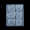 Rabbit/Dragon/Cat Pendant DIY Silhouette Silicone Mold X1-DIY-K073-09B-5