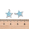 304 Stainless Steel Enamel Charms STAS-M102-20P-04-3