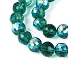 Electroplate Transparent Glass Beads Strands EGLA-N024-01A-C03-3