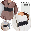 1Pc Polyester Flower Lace and PU Leather Elastic Waist Belts with Plastic Clasps for Women AJEW-HY0003-45-5