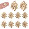 10Pcs Brass Micro Pave Cubic Zirconia Charms KK-HY0004-34-1