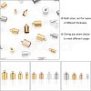 32Pcs 16 Style Ion Plating(IP) 304 Stainless Steel Cord Ends STAS-UN0027-89-4