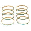304 Stainless Steel Enamel Hinged Cuff Bangles for Women SA-CBAC920-15G-01-2