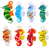 8Pcs 8 Styles Handmade Lampwork Pendants LAMP-TA0001-98-2