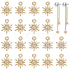 20Pcs Brass Glass Charms KK-BC0014-95-1