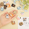 18Pcs 9 Styles Silicone Focal Beads SIL-CA0002-87-3