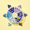 72Pcs 6 Colors Handmade Evil Eye Lampwork Bead LAMP-FS0001-05-1