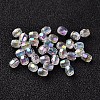 AB Color Plated Eco-Friendly Transparent Acrylic Barrel Beads LS-TACR-L002-4mm-22-1