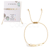 Chakra Adjustable Natural White Moonstone Bead Braided Bead Bracelets UY1901-2-1