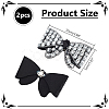 2Pcs Acrylic Rhinestone & Polyester & Iron Shoe Decorations DIY-WR0004-11-2