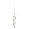 Glass Teardrop Big Pendant Decorations HJEW-M005-05B-G-1
