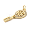 Rack Plating Brass & Clear Cubic Zirconia Pendants X-KK-L216-058G-2