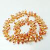 Electroplate Glass Faceted Teardrop Beads Strands X-EGLA-D014-29-2