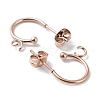 Ion Plating(IP) 304 Stainless Steel Half Hoop Earrings STAS-Z028-B01-RG-01-3