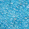 Round Transparent Colors Rainbow Glass Seed Beads X-SEED-A007-2mm-163-2