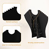 4Pcs Bust Shaped Velvet Necklace Display Stands ODIS-CA0001-34-4