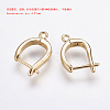 Brass Hoop Earring Findings with Latch Back Closure ZIRC-F052-28G-A-1