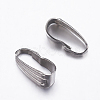 100Pcs 304 Stainless Steel Snap On Bails STAS-ZF0001-32-1