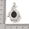 Natural Obsidian Pendants G-A224-02P-04-3