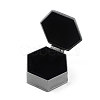 Hexagon Shaped Zinc Alloy Jewelry Box OBOX-WH0001-03-2