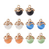 Fashewelry 10pcs 5 colors Cat Eye Glass Charms CE-FW0001-01-10