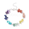 Natural & Synthetic Mixed Gemstone Chips Beaded Bracelet BJEW-TA00107-1