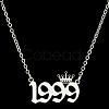 Crown Birth Year 201 Stainless Steel Pendant Necklaces for Women FS-WG4E8F2-60-1
