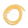 Natural Yellow Jade Bead Strands G-K121-01-4mm-6