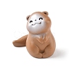 Resin Otter Figurines Ornament DJEW-E015-02F-1