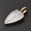 Natural Quartz Crystal Pendants G-C290-01F-2