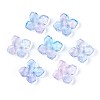 Baking Paint Transparent Glass Bead Caps DGLA-N014-04B-1