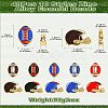 40Pcs 10 Styles Zinc Alloy Enamel Beads FIND-CJ0003-77-8