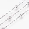 Handmade Brass Cubic Zirconia Chains CHC-P0005-04P-1