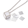 Sublimation Blank Aluminum Pendant Necklace LS-NJEW-E020-04P-5