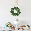 2Pcs Cloth Artificial Leaf Candle Rings Wreath AJEW-SP0004-47A-7