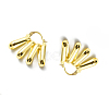 Rack Plating Brass Wave Oval Hoop Earrings EJEW-D055-17G-2