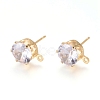 Brass Stud Earring Findings KK-L199-A01-G-1
