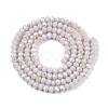 Electroplate Opaque Solid Color Glass Beads Strands EGLA-A044-P2mm-L19-2