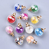 Transparent Glass Globe Pendants GLAA-S181-06-1