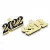 Alloy Enamel Pendants PALLOY-N160-001-01G-RS-2