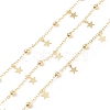 Brass Satellite Chains with Star Charms CHC-P009-05G-1