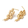 Brass Stud Earring Findings X-KK-P239-08G-2