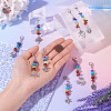 Chakra Gemstone Chip Pendant Decorations HJEW-TAC0028-4