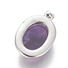 Natural Amethyst Pendants G-L512-D09-3