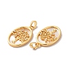 Brass Shell Pendants KK-M243-34G-2