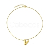 Ion Plating(IP) Initial Letter 304 Stainless Steel Pendant Necklace NJEW-R265-05G-V-2