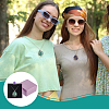 2Pcs 2 Colors 304 Stainless Steel Macrame Pouch Pendant Necklace Makings NJEW-PH0001-59-5